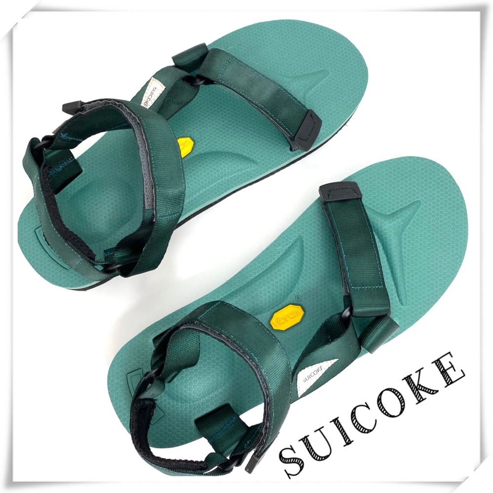 SUICOKE Rare Depa CAB Strap Sandal in Teal Green